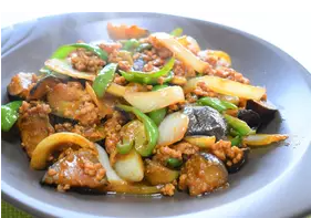 豚ひき肉と夏野菜の味噌カレー炒め画像